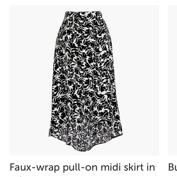 J. Crew Faux-wrap midi skirt - Picture 1 of 3
